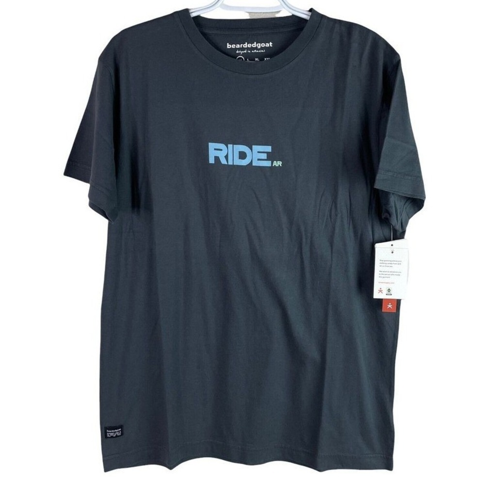 Bearded Goat Graphic Tee Womens XS Gray Rider's Checklist Arkansas MTB S/S NEW